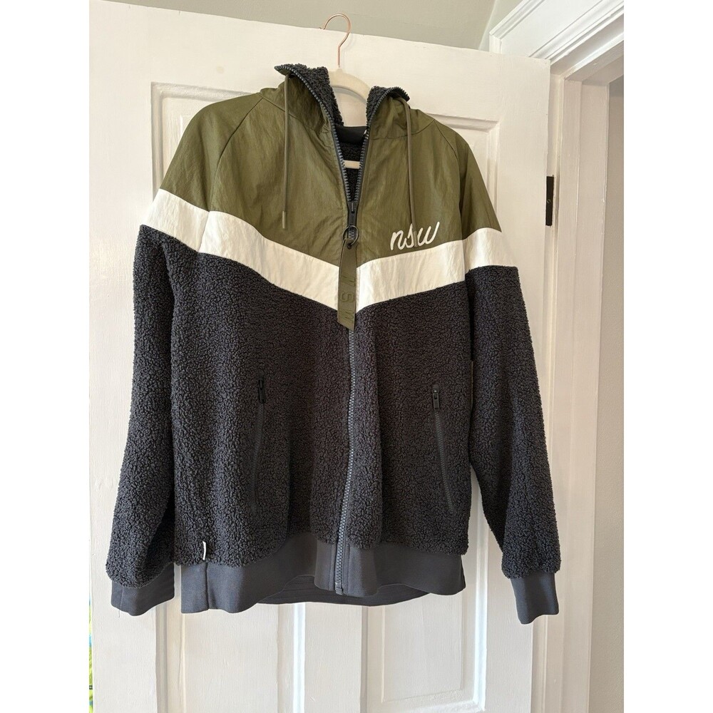 NIKE SPORTSWEAR NSW SHERPA WINDRUNNER BOMBER FULL ZIP JACKET MENS L 930316 396